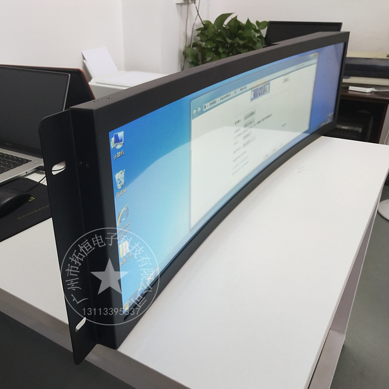 New custom 55-inch 4K8K liquid crystal curved strip screen capacitive touch arched cut strip screen-like car showroom