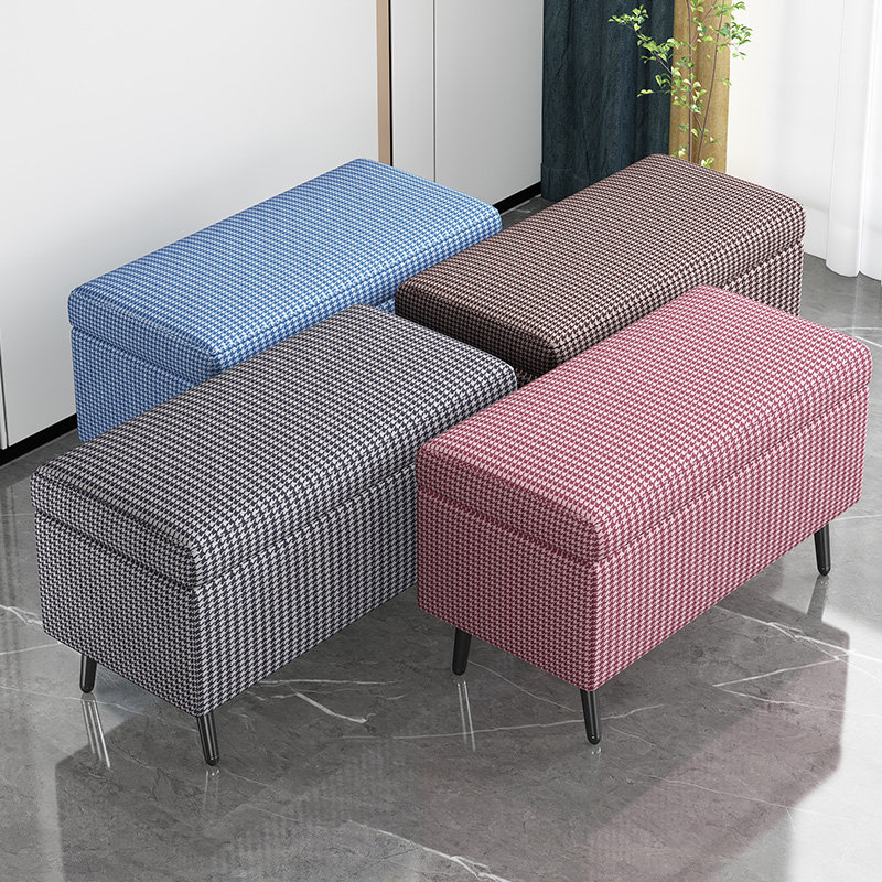 Clothing shop sofa bench changing shoe stool rectangular storage bench Northern Europe light luxury replacement shoe bench