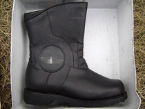 02 Winter flying leather boots pilot wool boots high leather cold boots