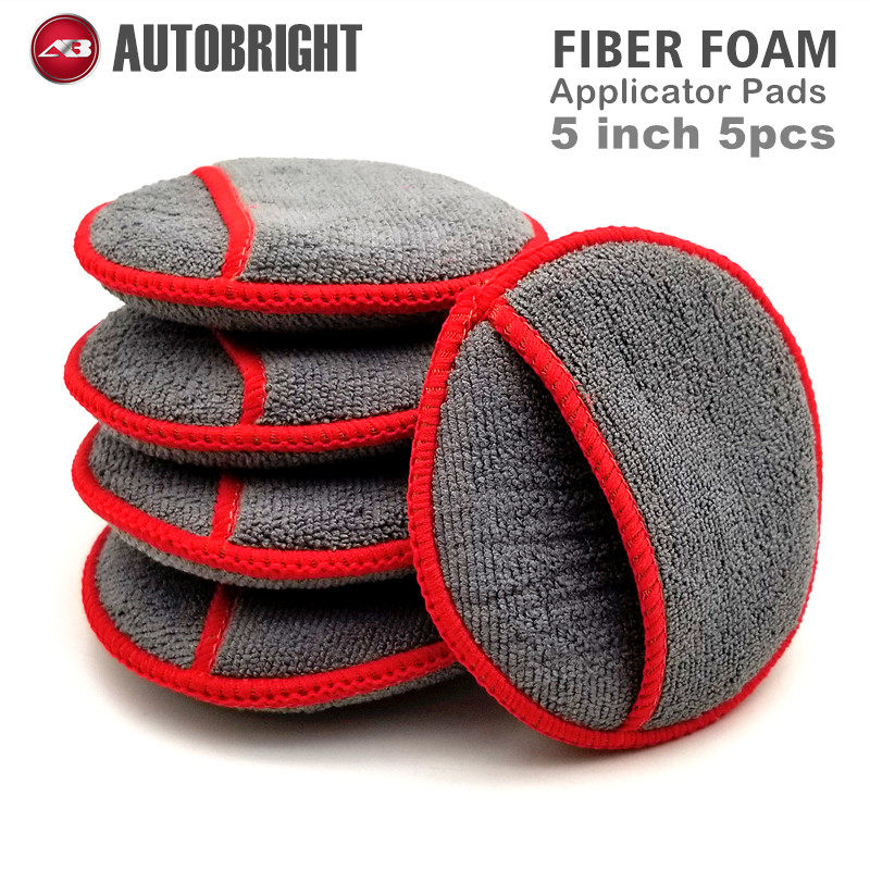 AUTOBRIGHT Automotive handmade waxed sponge fiber sponge cushion for waxed-coated decontamination liquid waxed wax sponge