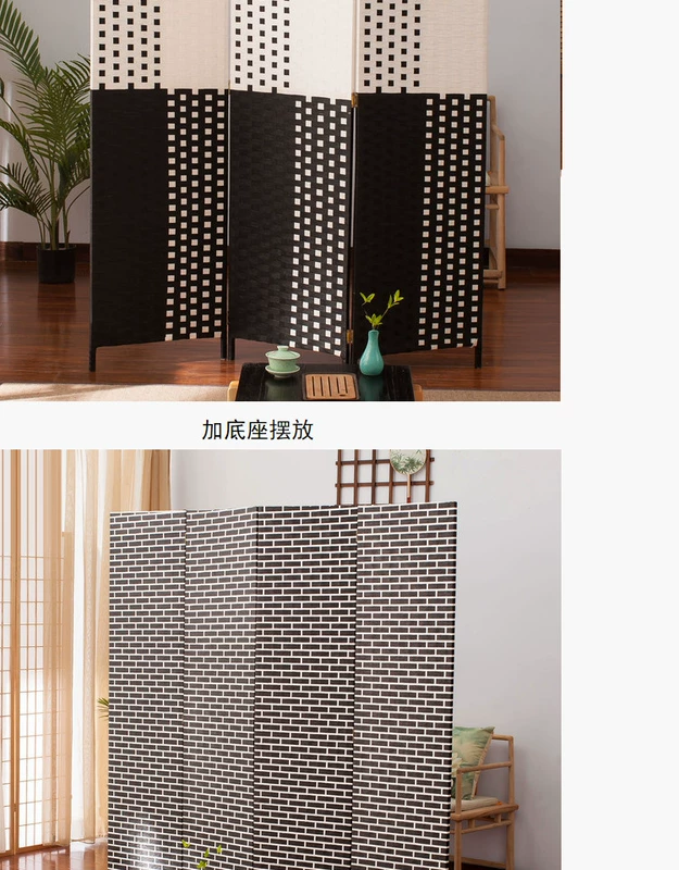Vách ngăn phòng khách hiện đại tối giản Đơn giản gấp màn hình hiên nhà Trung Quốc phong cách gỗ rắn di động màn hình gấp khách sạn - Màn hình / Cửa sổ tấm bình phong bằng vải