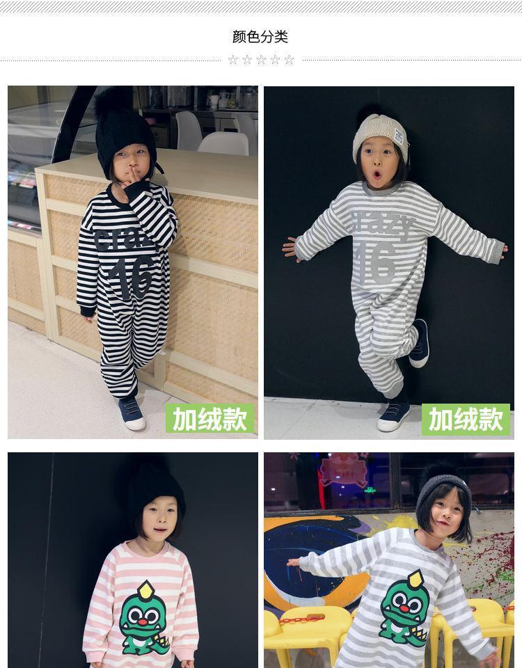 Bộ đồ liền thân cho bé gái bé gái 6 tuổi nhung 5 Giáng sinh 4 bé trai lớn 3 mùa thu và mùa đông 2 bộ phim hoạt hình chống đồ ngủ 1 tuổi quần áo trẻ sơ sinh
