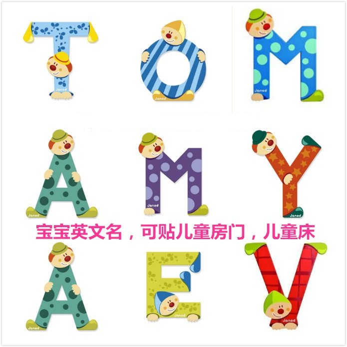 Usd 12 99 Direct Purchase In France Janod Can Stick Clown Wood Letter Children S Room English Name Creative Decorative Door Sign Wholesale From China Online Shopping Buy Asian Products Online From