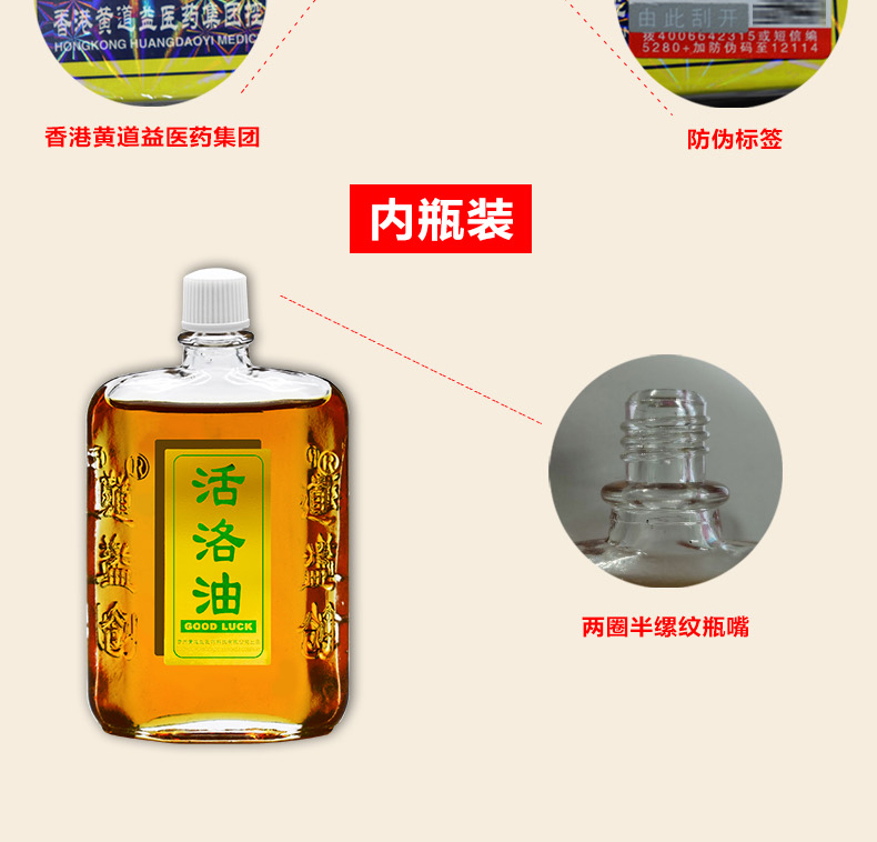 香港黄道益授权 道益创 活络油 50ml 跌打损伤舒经活络 图4