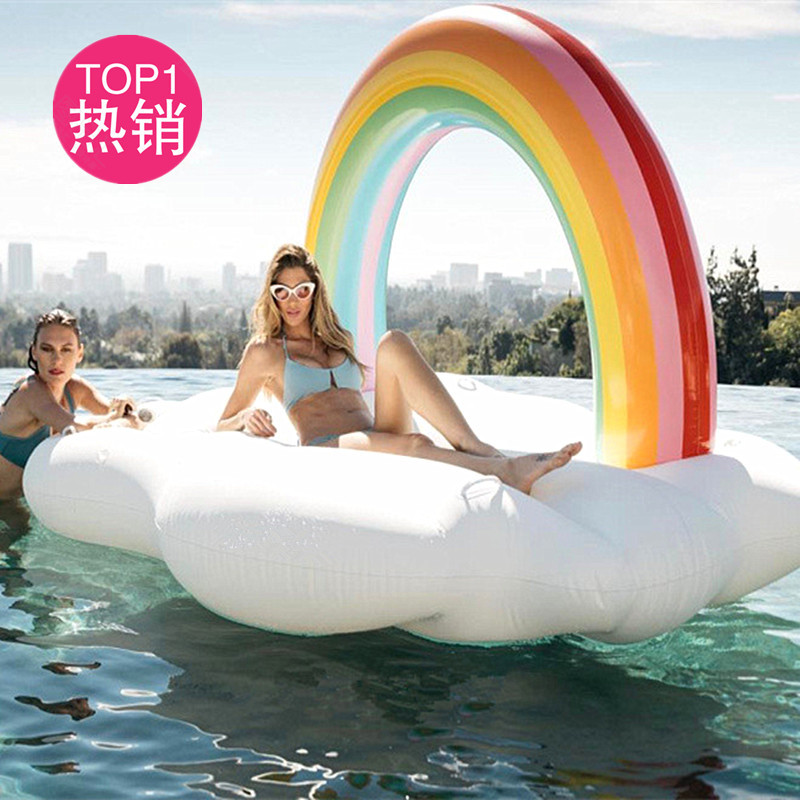 Original Rainbow Island Ultra-Large Water Floating Cloud Floating Floating Water Floating Lounge Swimming Circle