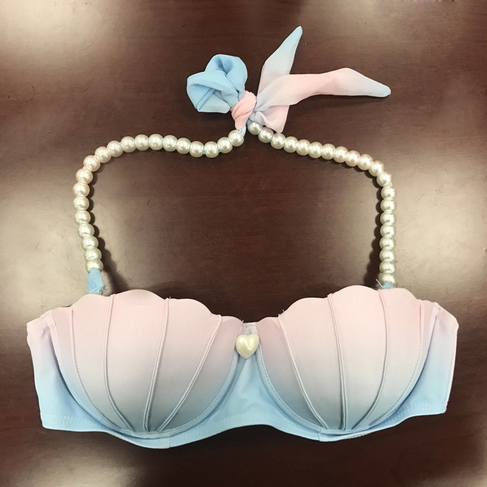 Mermaid tail tops bikini bra bra shell shape cos adult child mermaid tops