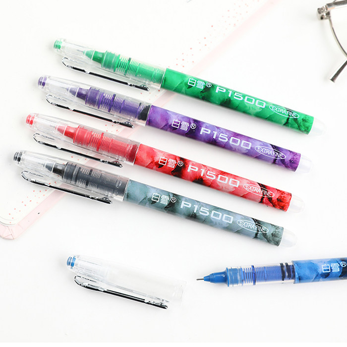 Japan Stationery 100 Hitch Needle In Sex Pen Speed Dry Water-based Ballpoint Pen Student Lecolored Water-based Pen 0 5mm White Snow P1500