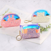 South Korea S Hands With Jelly Transparent Zero Wallet Women Memes Small Jane About Cute Teenage Hearts Cartoon Laser Wallet
