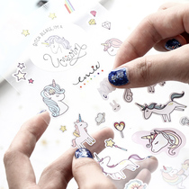 Cute Unicorn Sticker Teen Dreamy Cartoon Album Diy Hand Ledger Decorative and Painted Material Handbill Stickers