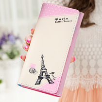 2019 New trendy womens wallets fashion ladies wallet long wallets Korean students cute Tower wallets women