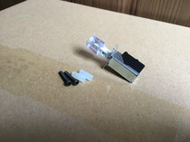 Crystal transparent TV-5 screw hole self-locking power button switch KDC-A04-3S high current switch two feet of internal elastic