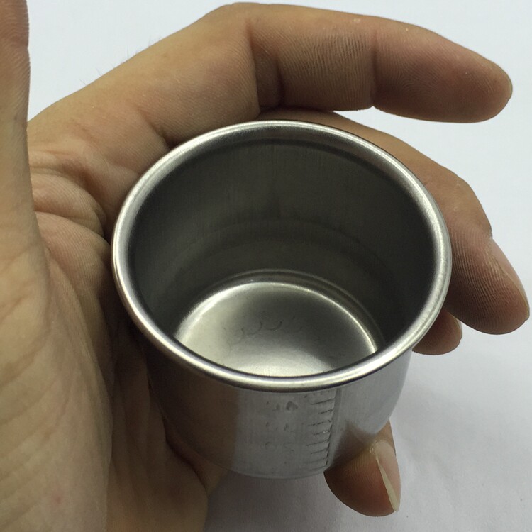 Stainless steel medicine cup bait additive cup measuring cup with scale bait additive cup 40ml