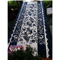 Yunnan ethnic style hand-painted batik tablecloth door curtain hotel inn restaurant home background wall sticker travel gift