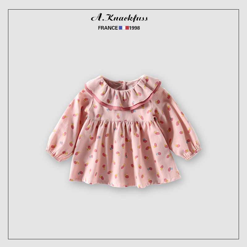 Foreign princess princess dress ~ female baby pure cotton skirt fashion A Knackfuss spring dress girl crummy dress