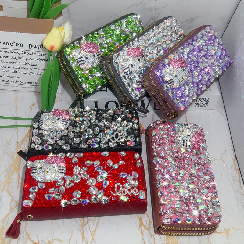 Diamond-Encrusted Women's Wallet, Women's Long Wallet, Fashionable Women's 70% off Bag, Multi-Functional Wallet, Coin Purse, Light Luxury