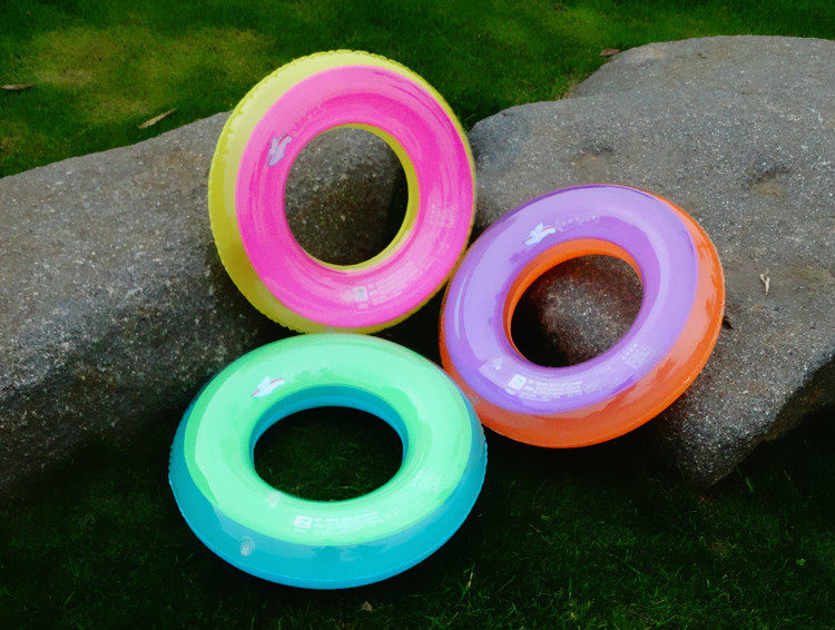 61 Dance Props Children Swimming Circle 5-10 Year Old Thickened Lifebuoy Double Swimming Circle Transparent Swim Ring