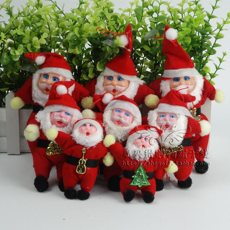 Christmas Cloth Puppet Toy Christmas Old Desktop Adornment Swing Piece Christmas Paparazzi Flocked Pendant