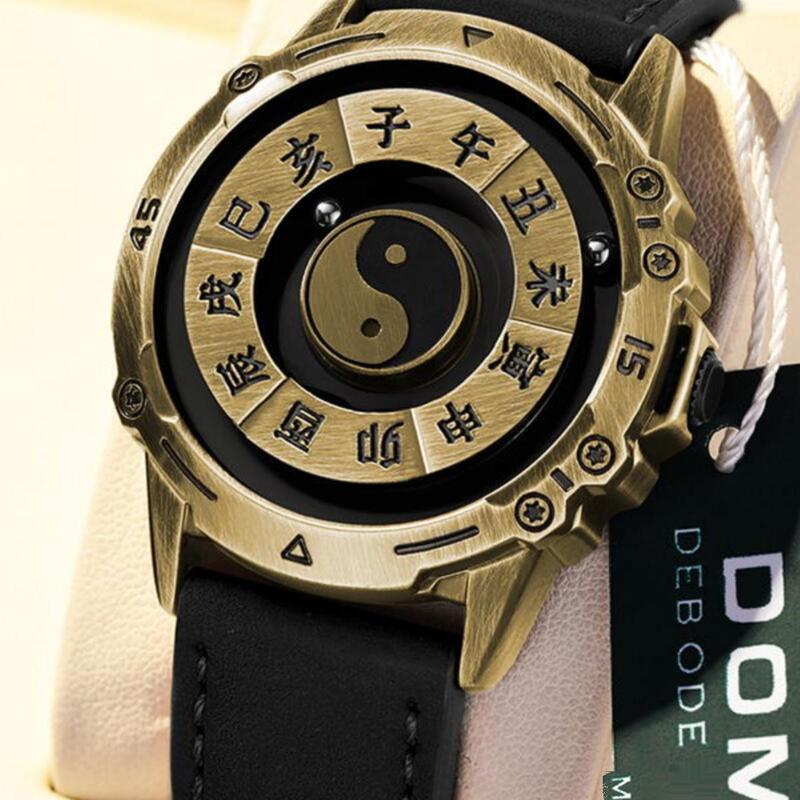 New Magnetic Levitation Watch for the Year of Birth, Unisex, Twelve Hour Eight Trigrams Chinese Style Sundial, Tai Chi Magnetic Zodiac Watch