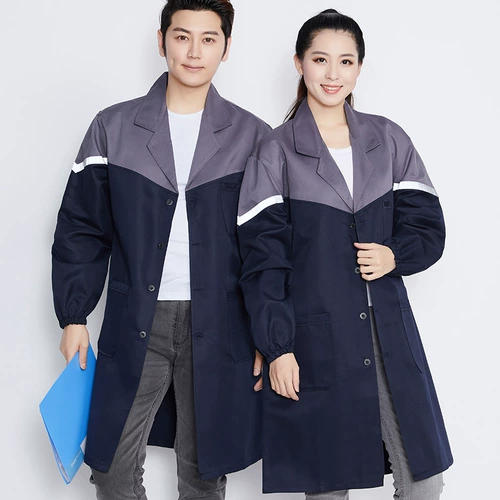 Служба работы с носмием, грязное и синее пальто, длинная модель на заказ на складских заводах работники и служба страхования труда