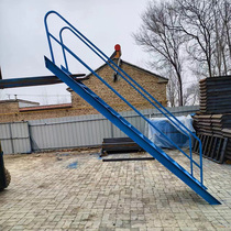 Pits Pit Sloping Ladder Safety Climbing Ladder Double Side Armemblèmes Treading Stairs Den High Climbing Ladder Foundation Pit Steel Diagonal Ladder Up And Down Safety Ladder