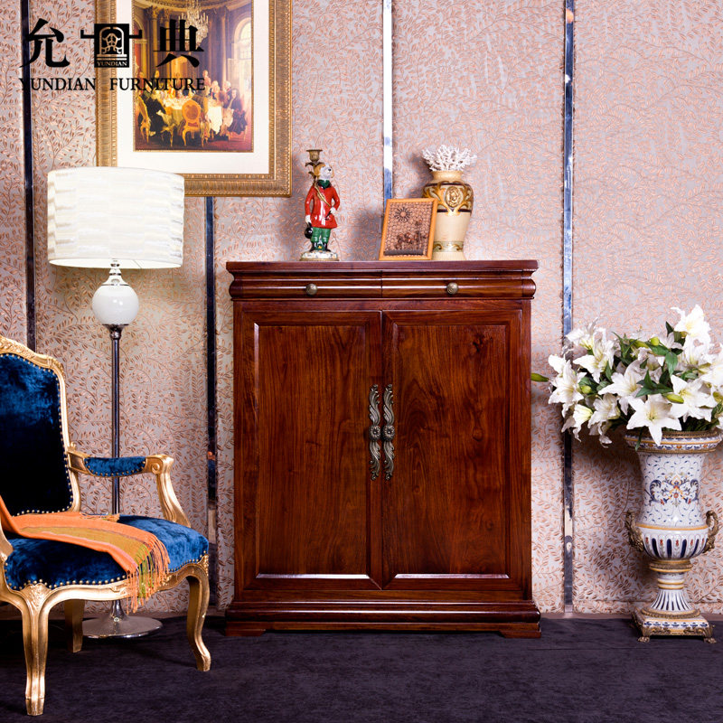 Yundian furniture American imported all solid wood shoe cabinet porch cabinet home entry into the hall cabinet storage cabinet door
