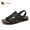 Bán Giày dép nam Camel Da mùa hè Thoải mái Dép giản dị Velcro Open Toe Beach Dép nam - Sandal