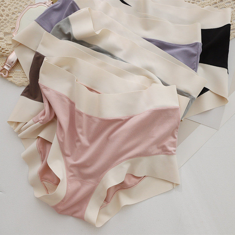 Wide-brimmed daily single 60 modal moisturizing nude feeling invisible wormwood antibacterial underwear female summer seamless ice silk nude feeling