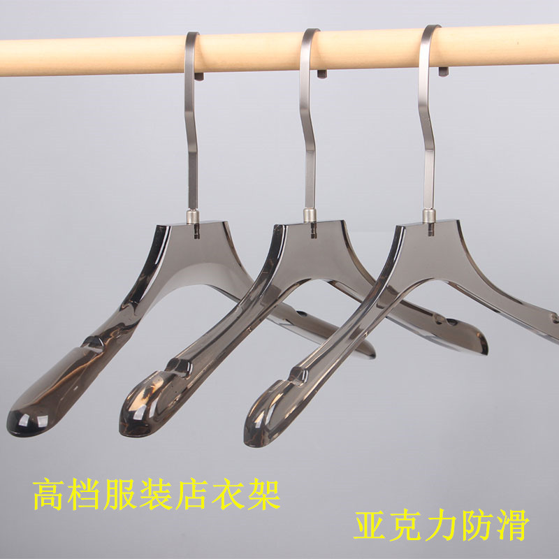 Soot clothes transparent acrylic women's clothes hang clothes shop tea red men's clothes support for shop name