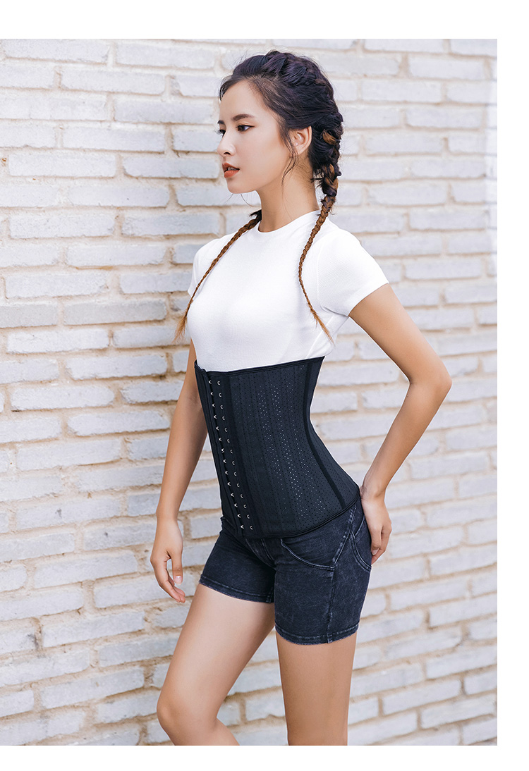 Thể thao tráng nữ hình bụng 25 xương thép mùa hè bụng mỏng vành đai thể dục thoáng khí corset lưới bụng vành đai