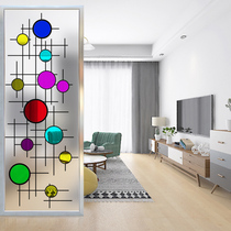 Modern Abstract Art Tempered Glass Light Transmission Glass Color Crystal Living Room Home Exhibition Glass Frosted Bottom Screen
