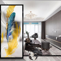 Craft Art Glass Screen Partition Double Laminated Clip Rubber Hotel Hall Modern Minimalist Style Abstraction