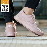 Giày nữ 361 Giày nữ màu hồng anh đào thể thao 2018 mùa thu mới 361 giày skate Giày nữ bình thường giày tập gym nữ