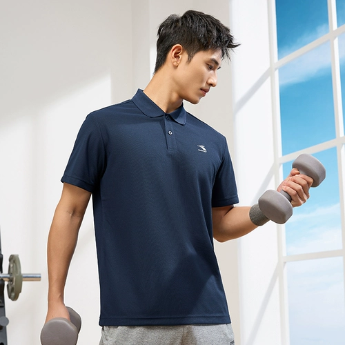 Мужская летняя дышащая легкая и тонкая спортивная футболка polo для спортзала, для бега, короткий рукав