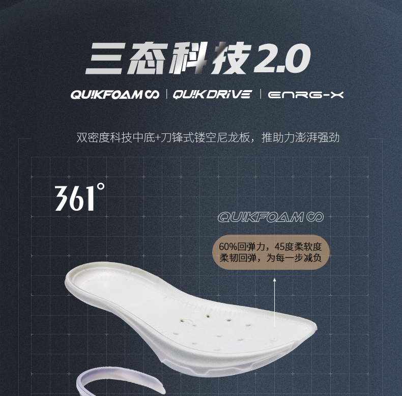 361 男士 三态2.0科技 减震跑步鞋 图4