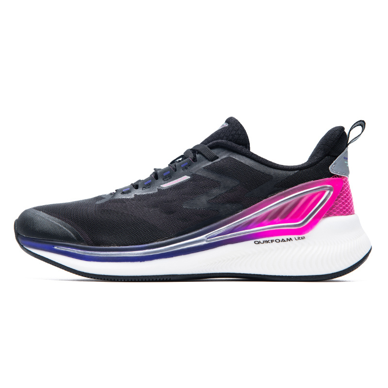 Obsidian / Fluorescent Smart PowderNight shadow   361 Women's Shoes gym shoes 2021 spring new pattern Mesh surface Night running shoes female soft sole shock absorption wear-resisting Running shoes