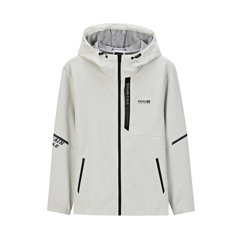 361 mens sports coat 2021 fall/winter warm spring wear long style regular zipper hood long sleeve tops for men