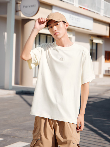 361运动t恤男士2025夏季新款宽松休闲上衣男装透气百搭复古短袖男