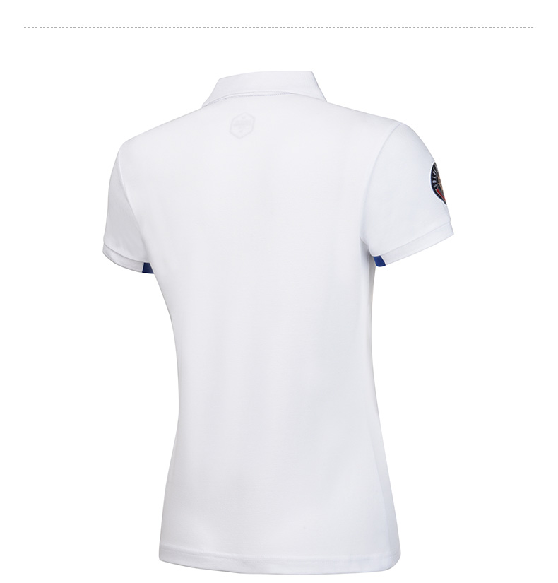 361 độ thương hiệu của phụ nữ mùa hè mới áo thun ve áo 361 trắng thấm mồ hôi cotton thể thao áo sơ mi POLO nữ thun polo