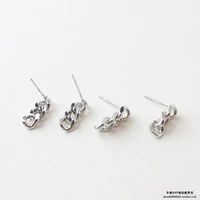 Короткая серебряная игла К {1 шт.} белого цвета