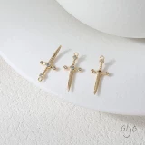 Медный глянцевый цирконий, подвеска, серьги, ожерелье, аксессуары, золотой цвет, микроинкрустация