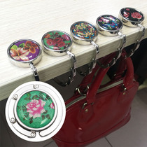 Creative Round Twinkable Fold without mark Hook Zinc Alloy Desk Can mobile hanging bag Portable Hanging Bag Hook