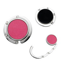 Folding desktop leather hand bag Hook Round folding hanging Bauer table edge Hook Leather Anti Slip Hanging Bag hanging bag Hook