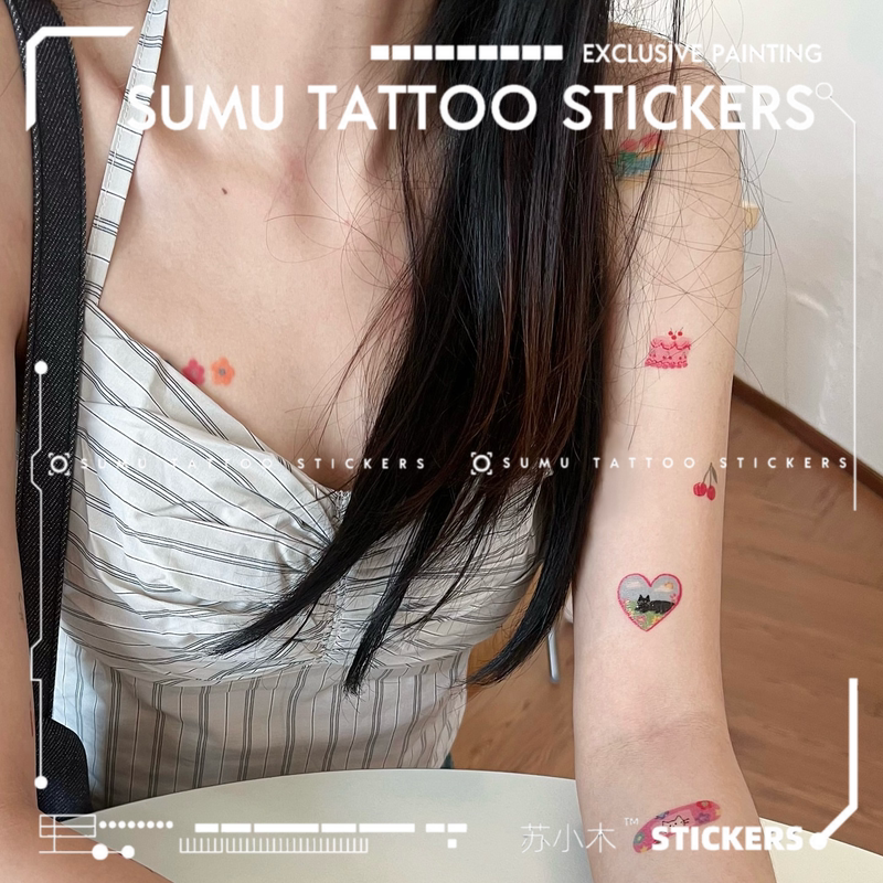 Su Xiaomu Korean Style Summer ins Trendy Girl Arm Decoration Cute Tattoo Stickers Waterproof Long-Lasting Realistic High-End Su Xiaomu Korean Style Summer ins Trendy Girl Arm Decoration Cute Tattoo Stickers Waterproof Long-Lasting Realistic High-End
