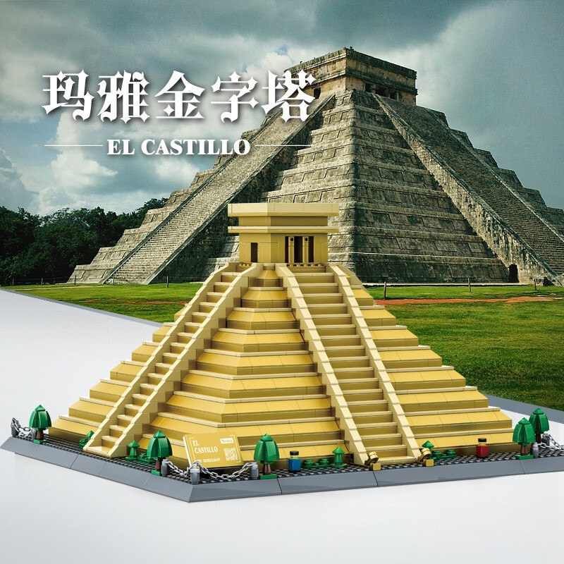 Wange Russia Moscow St. Basil's Cathedral Mayan Pyramid Puzzle Building Block Model Ornament