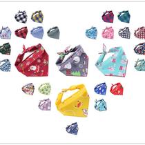 Dog Bandana Christmas Classic Plaid Dog Scarf pet scarf triangle scarf