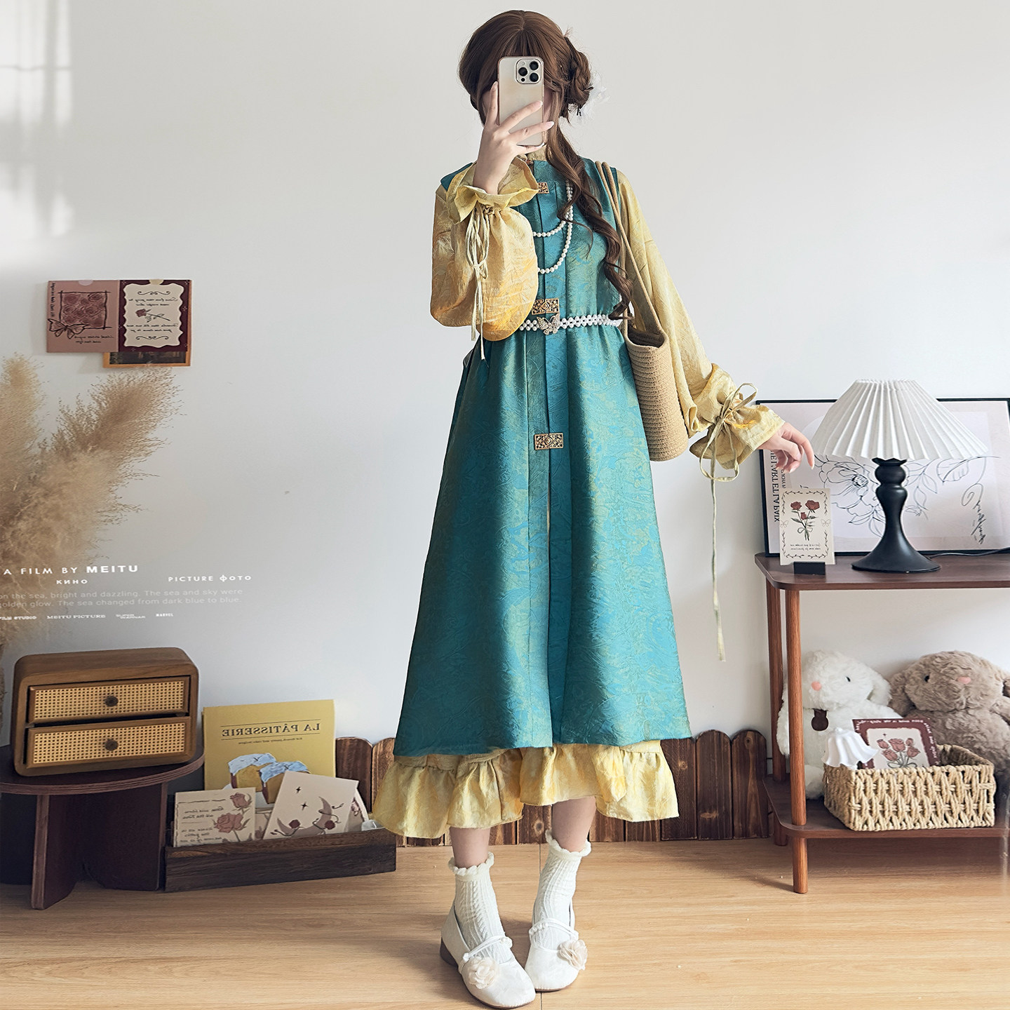新作 Huayunji オリジナルデザイン 明朝風 畢佳 ロリータ デイリー 改良型漢服 女性用 春夏