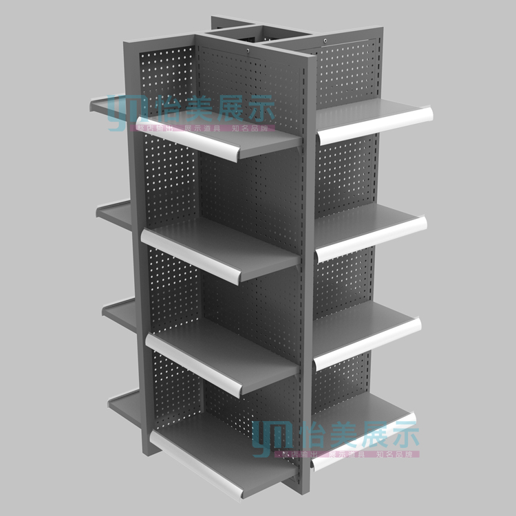 Supercity shelf convenience store Display Rack Cabinet Four Sides of Cosmetic Promotion Desk Kuchen's shelving shelf