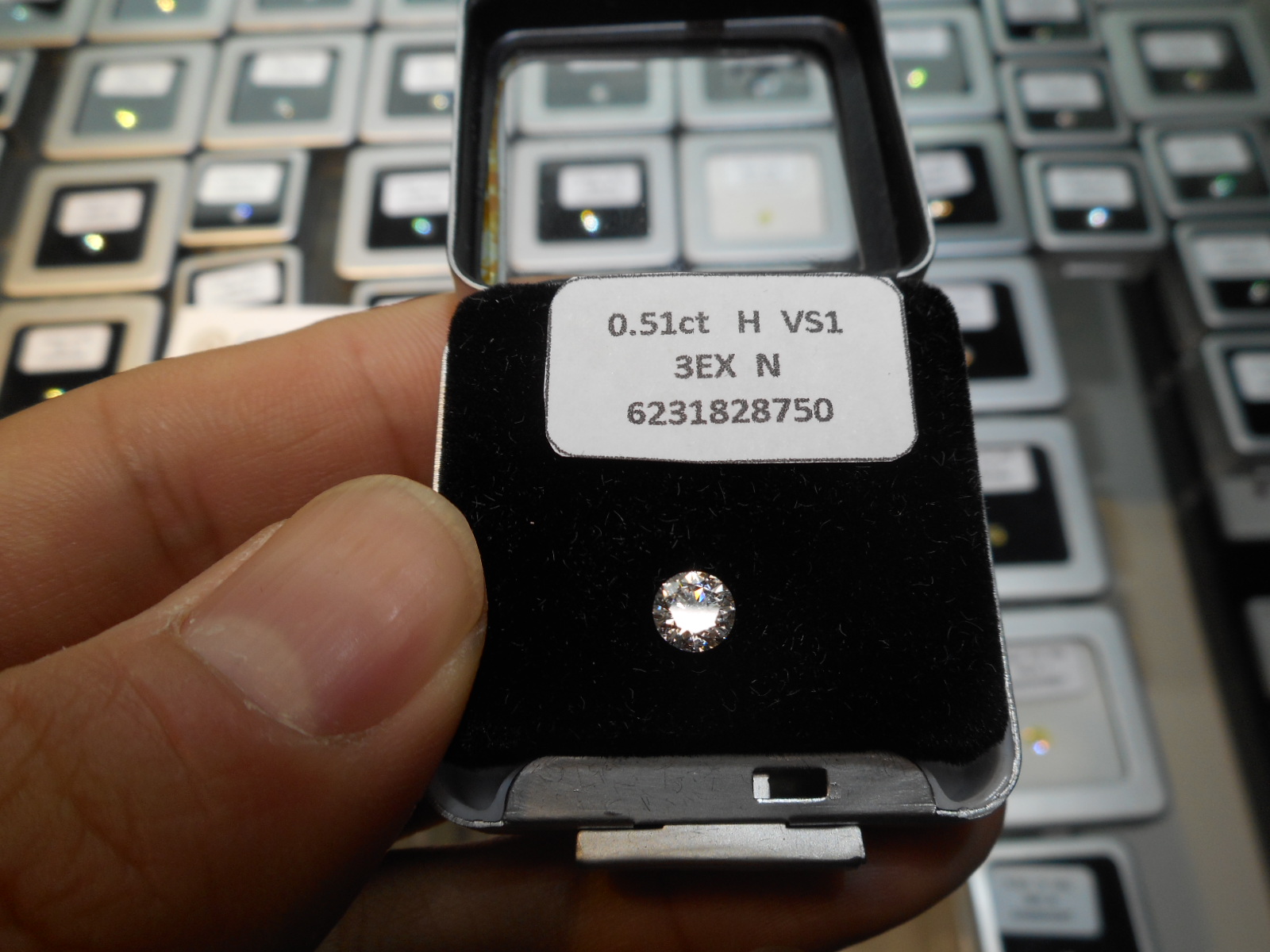 0 51ct H VS1 3EX N GIA naked drill customized Beijing perimeter Tianjin real body shop