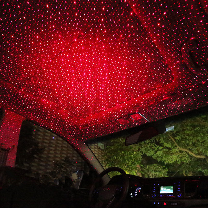 Car starry ceiling light modified loading ceiling Full Star USB in-car Atmosphere Light On-board Projection Free of retrofitting lamp