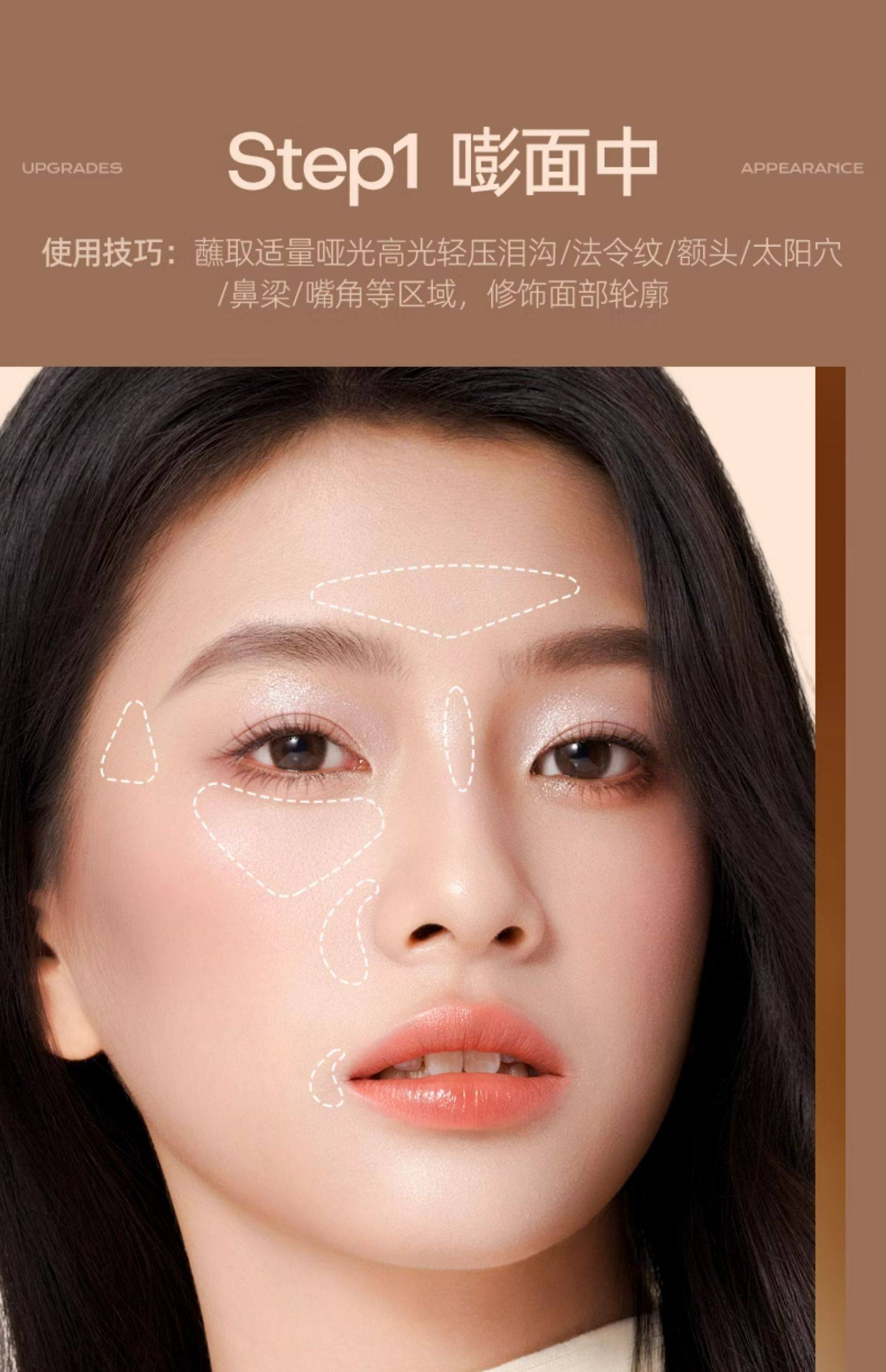 【中国直邮】泰国 蜜丝婷 奶咖面部综合彩妆一体盘高光修容腮红三合一  02海岸花火